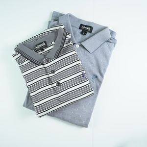 Lot of 2 Ashworth Polo Shirts XL Gray Mens Cotton